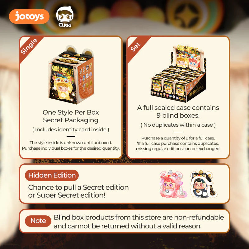 Q.Kid Good Fortune Series PVC Plush Blind Box