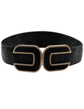 PRE-ORDER-St. Barths La Robe Ashley Woven Stretch Belt in Black