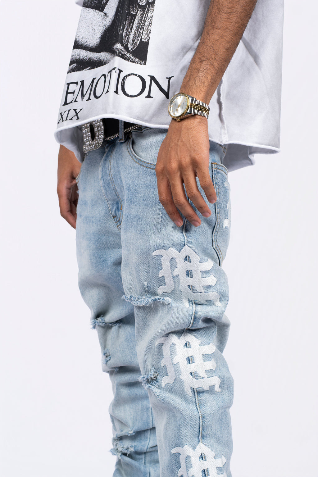 Mixed Emotions　‘Sea’ Monogram Denim