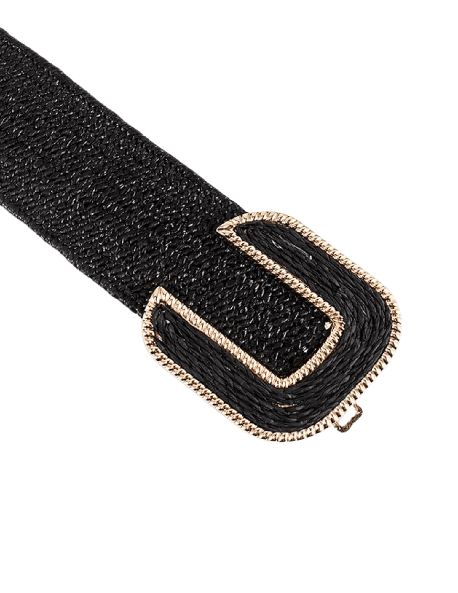 PRE-ORDER-St. Barths La Robe Ashley Woven Stretch Belt in Black