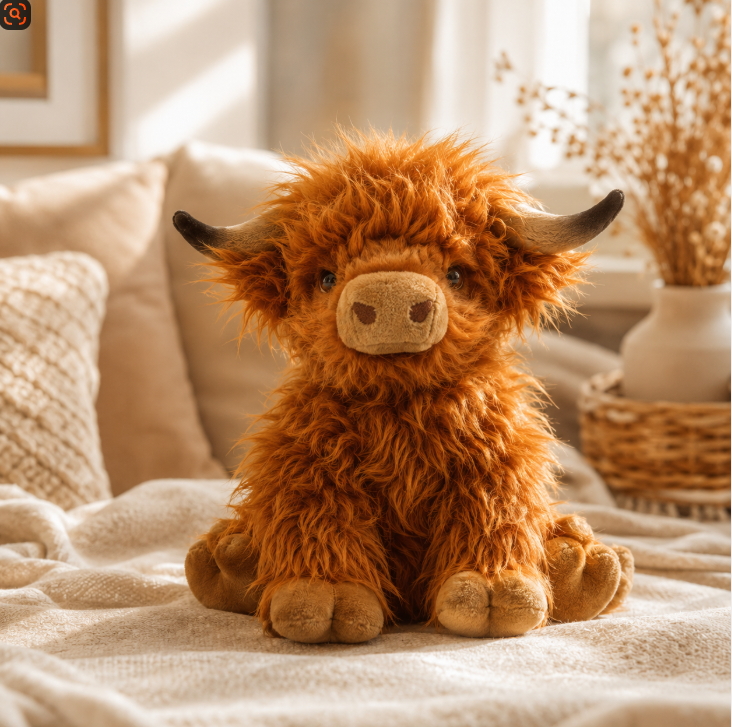 Scottish Highland Cow Soft Stuffed Plush Toy