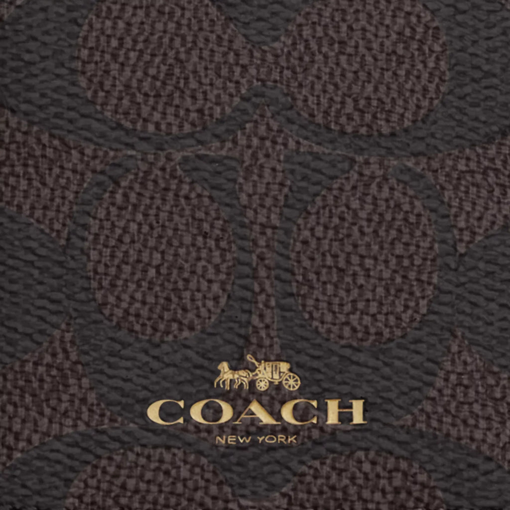 Coach Outlet Id Lanyard In Signaure Canvas