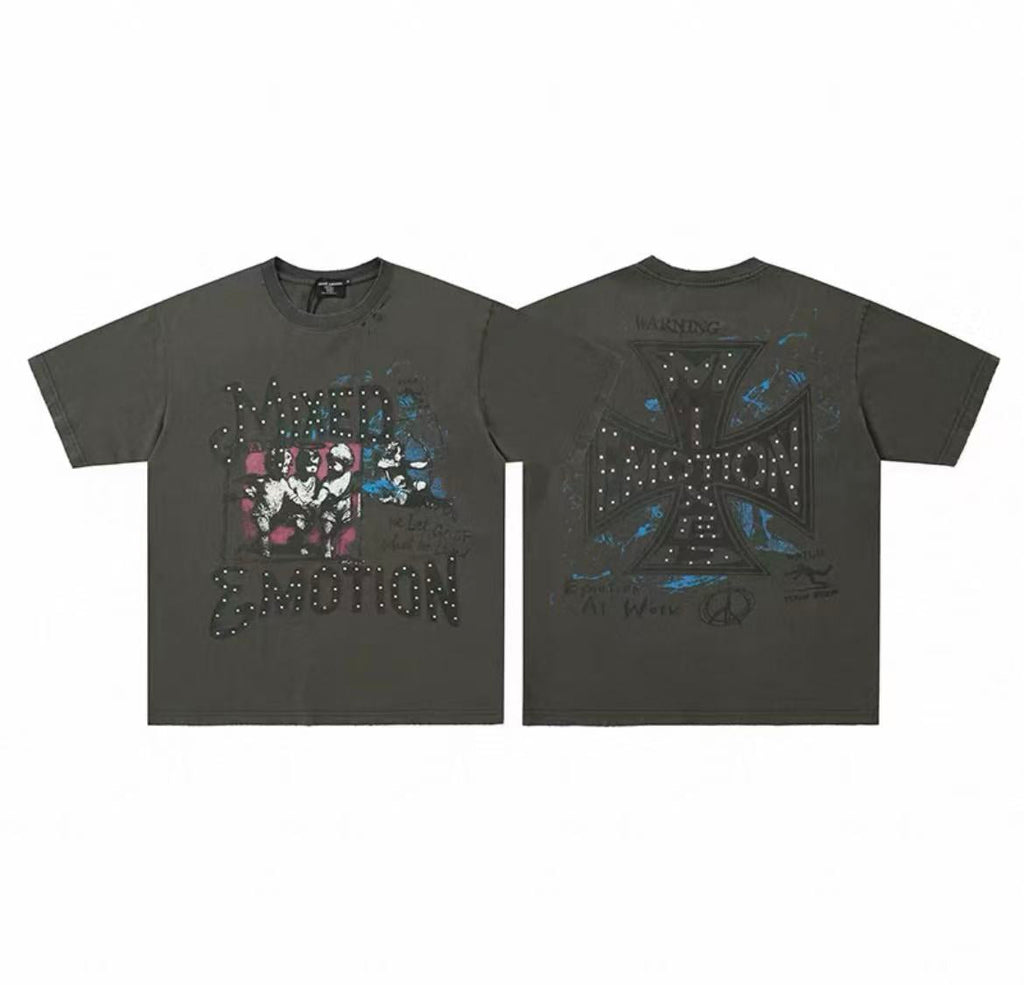 Mixed Emotions　Grey “Friends” Tee