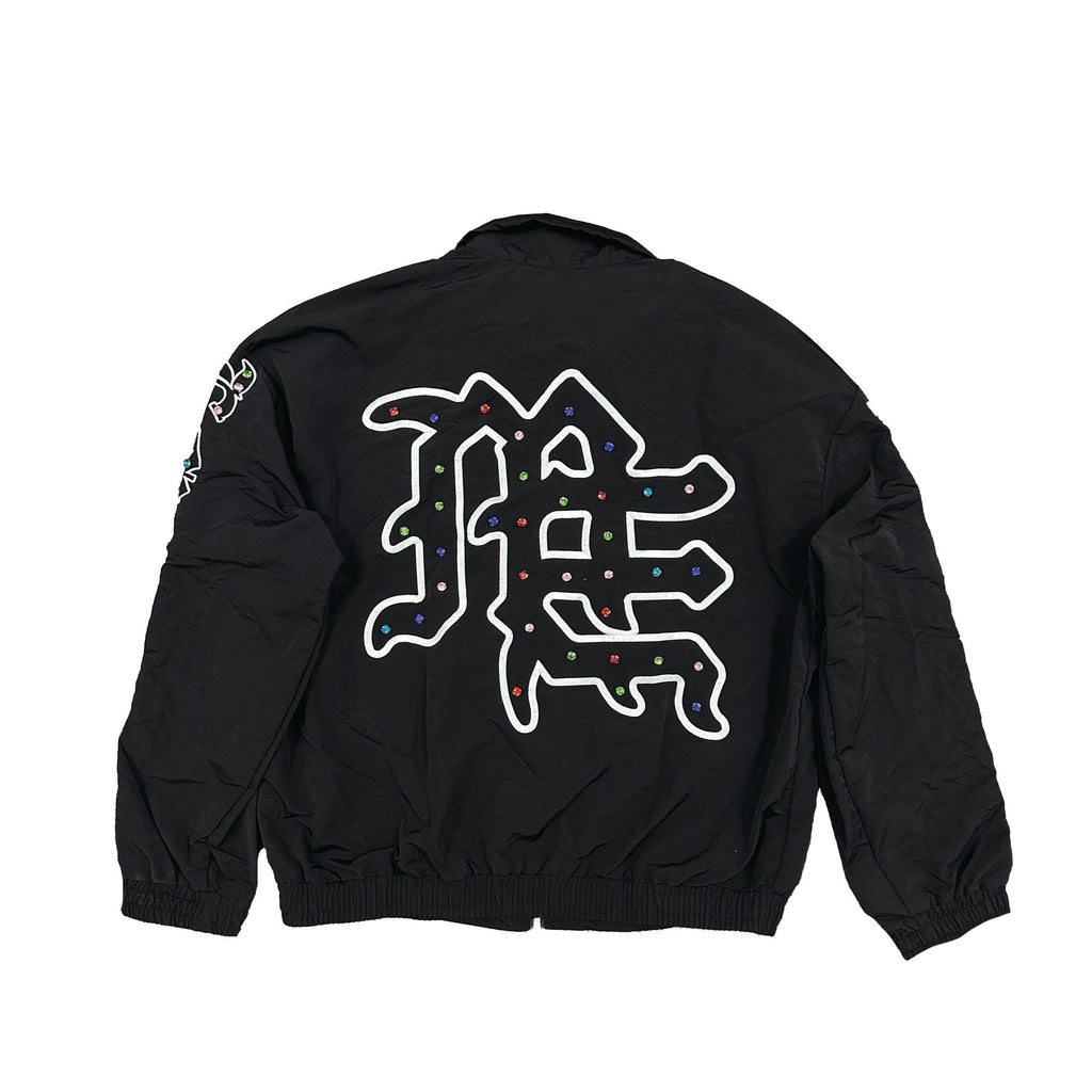Mixed Emotions “ME” Rhinestone Nylon Jacket