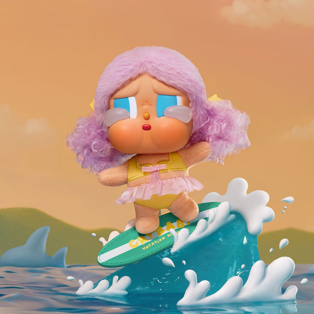 CRYBABY Vacation Mode On Series-Vinyl Plush Pendant Blind Box