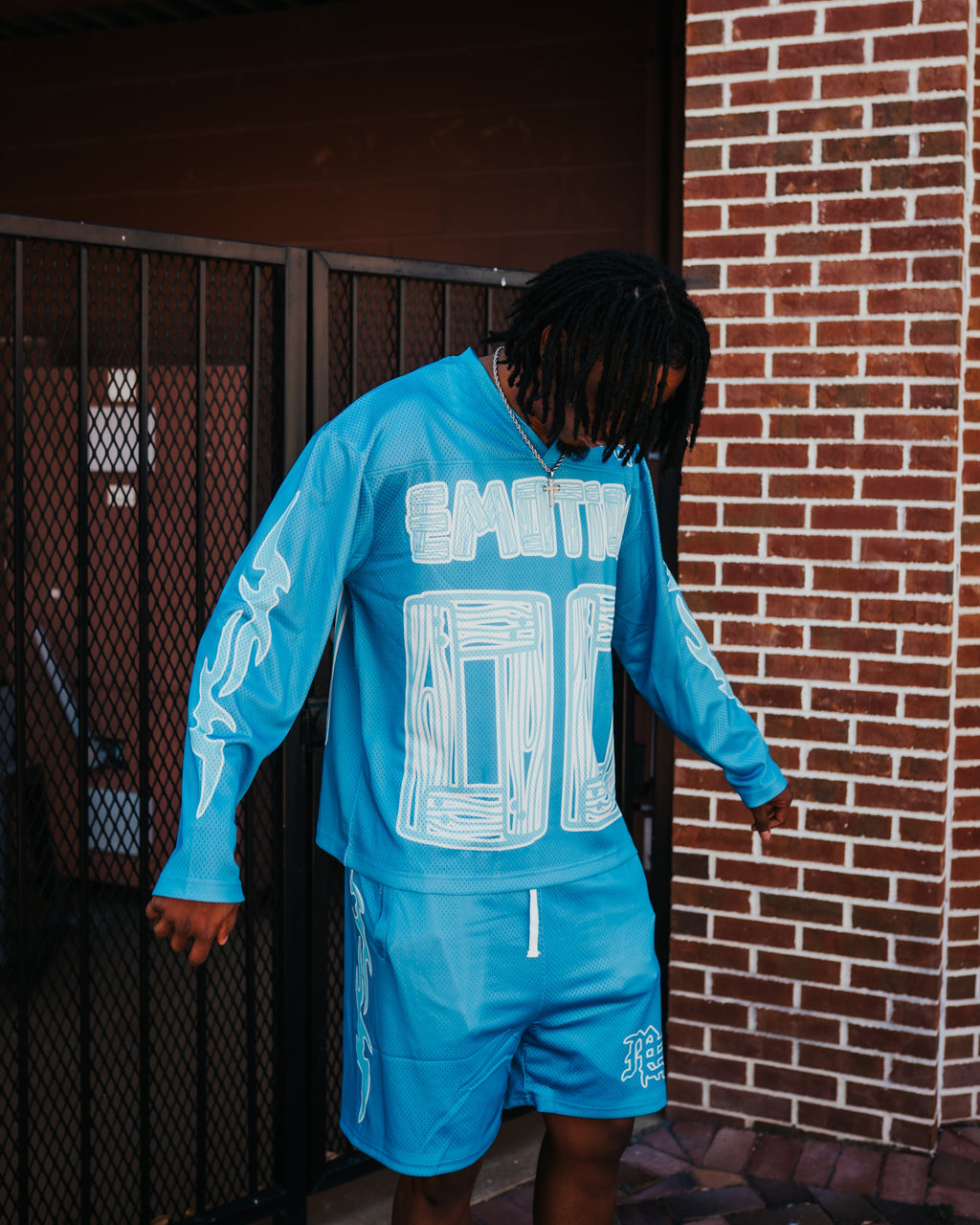 Mixed Emotions　Blue “Lightning” shorts