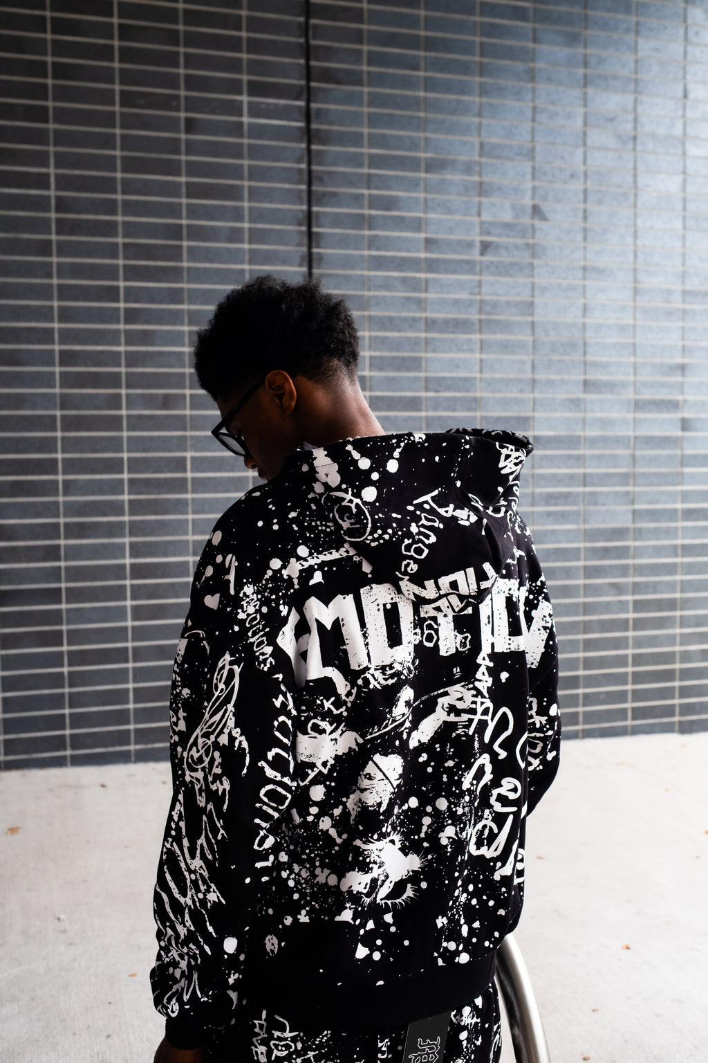 MIXED EMOTION Black “Graffiti” Hoodie