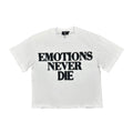 Mixed Emotions　White ‘End’ Rhinestone Tee