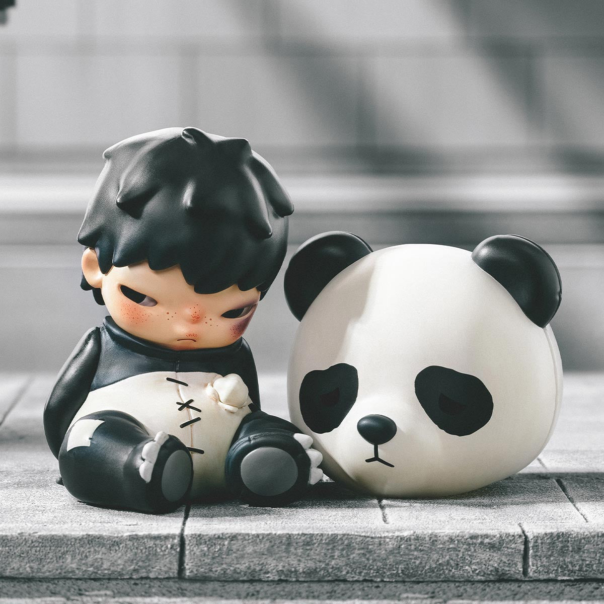 POP MART Hirono Doll Panda 100% Figurine