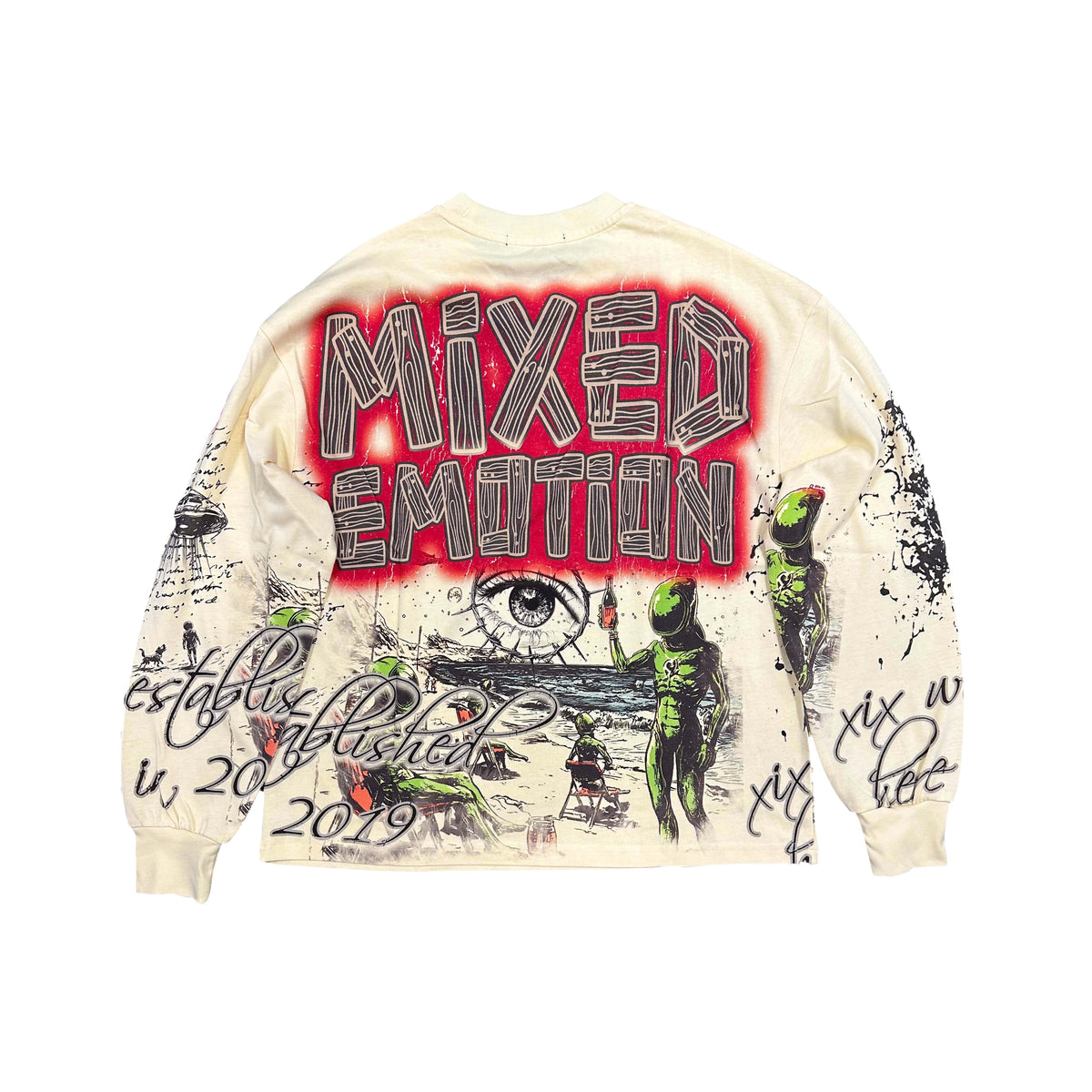 Mixed Emotions　Cream ‘Art Club’ Long Sleeve