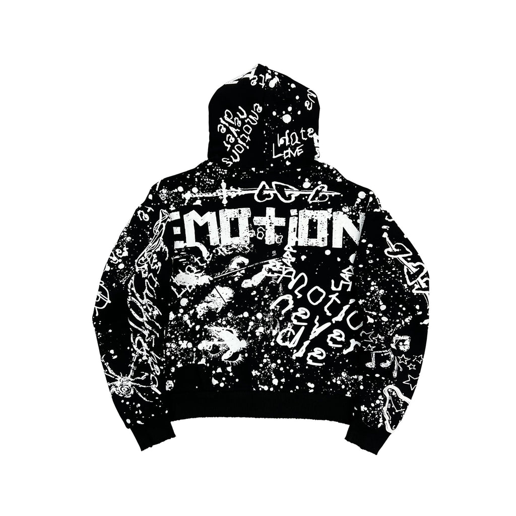 MIXED EMOTION Black “Graffiti” Hoodie
