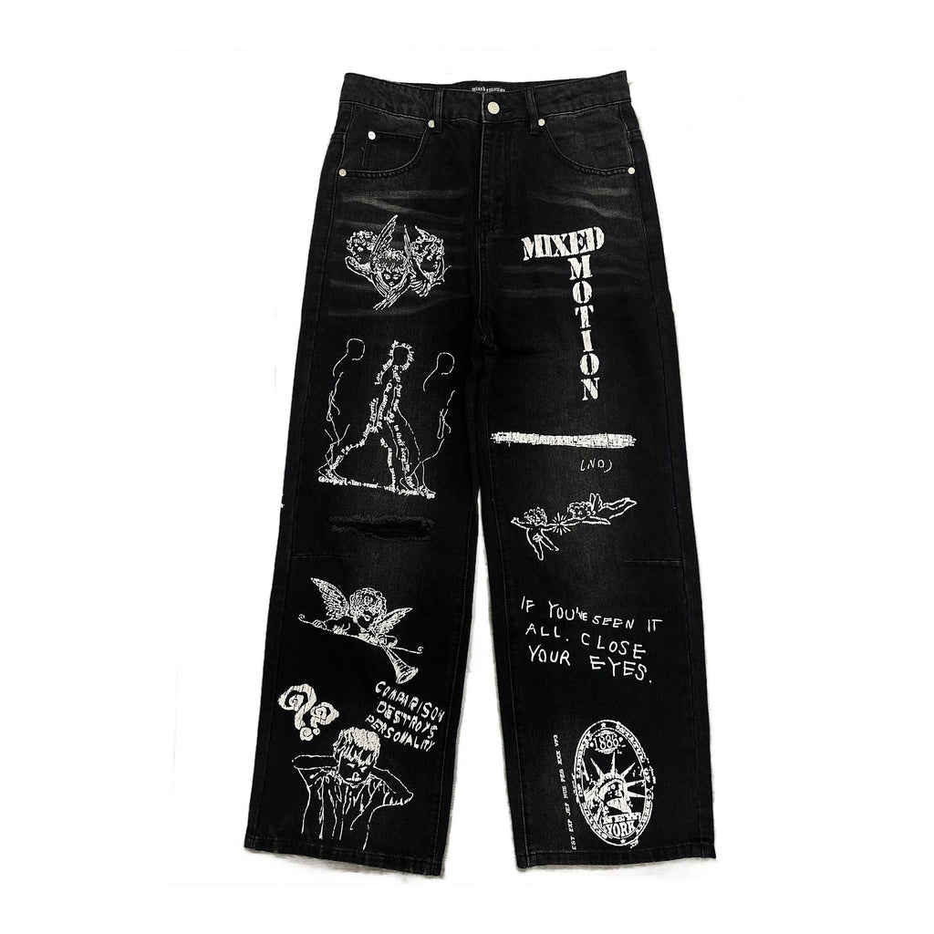 Mixed Emotions　Black “Canvas” Denim