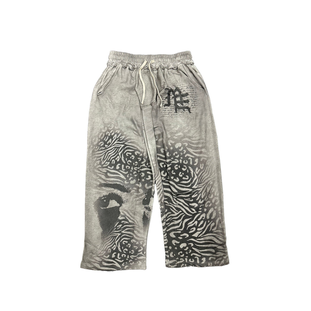 Mixed Emotions　Grey ‘Striped’ Sweatpants