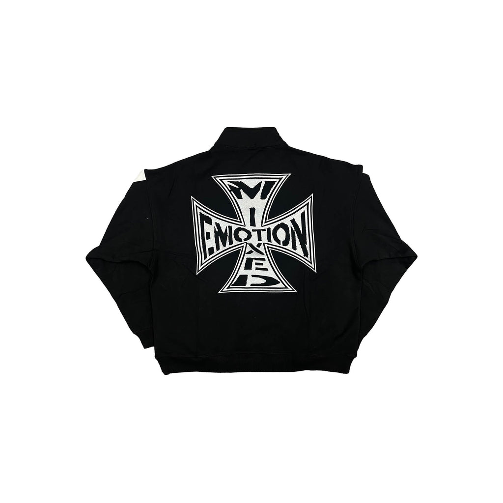 MIXED EMOTION Black “Quarter” zip Jacket