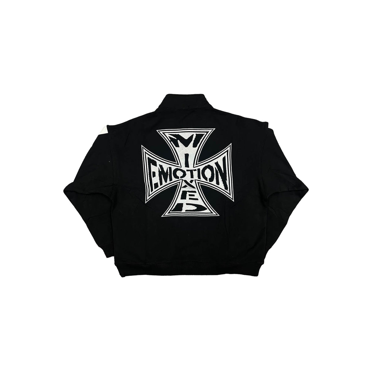 MIXED EMOTION Black “Quarter” zip Jacket