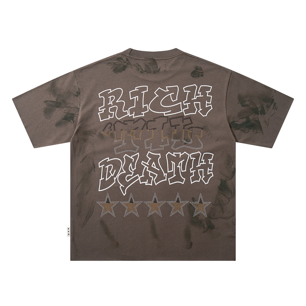 BKYS Vintage Portrait Studded Graphic Loose Fit High Street Tee