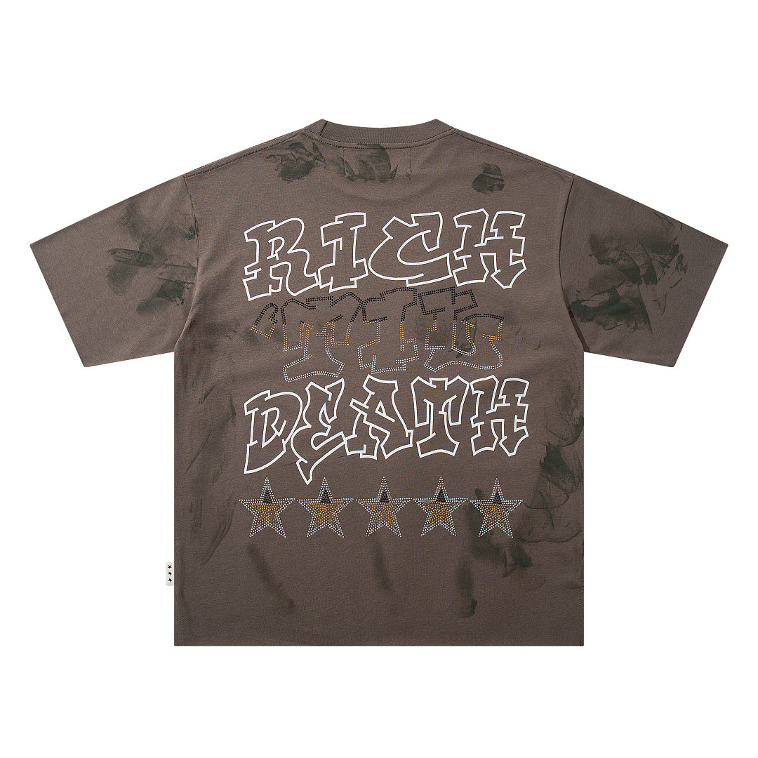 BKYS Vintage Portrait Studded Graphic Loose Fit High Street Tee