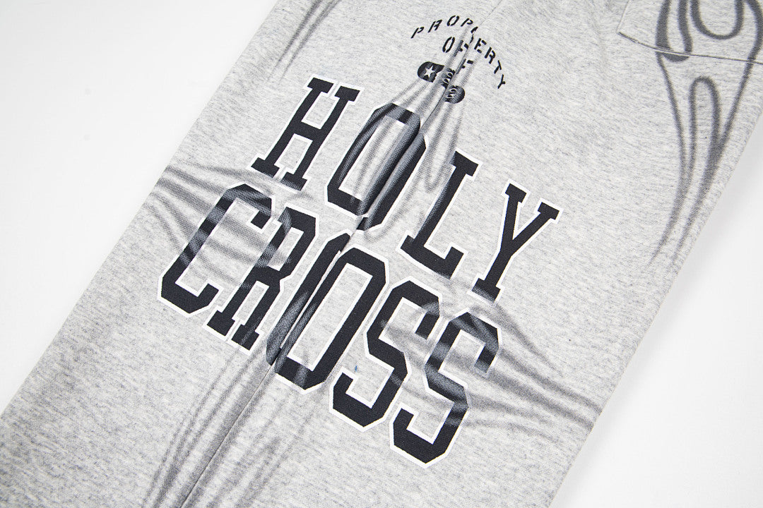 Hellstar Holy Cross Flame Graphic Hoodie & Pants Set