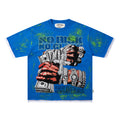 BKYS Faded Portrait Crystal Graphic Loose Fit Streetwear Tee