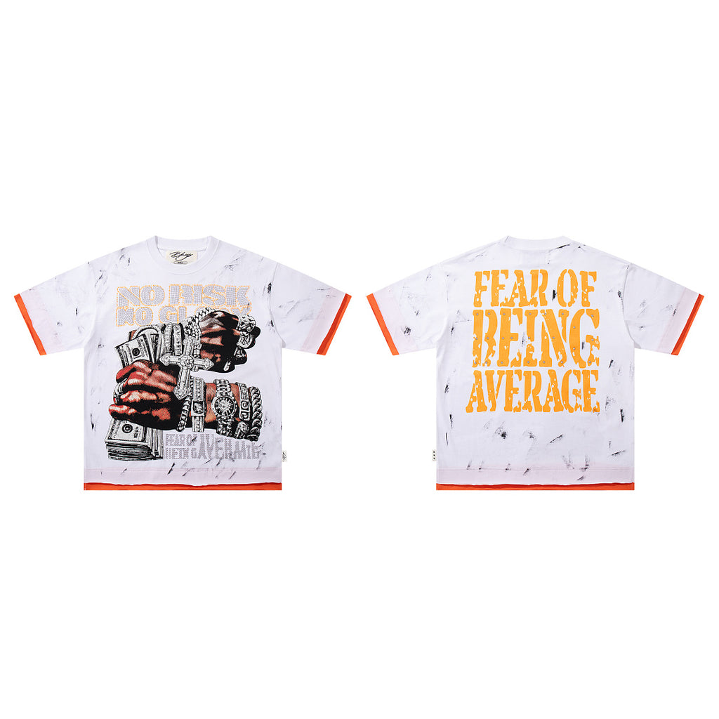 BKYS Vintage Bling Portrait Graphic Relaxed Streetwear T-Shirt