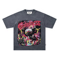 BKYS Distressed Rhinestone Portrait Graphic Oversized Street Tee