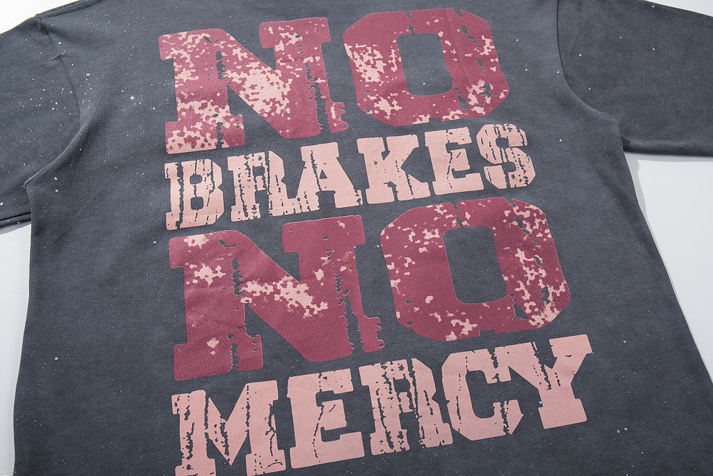 BKYS Distressed Rhinestone Portrait Graphic Oversized Street Tee