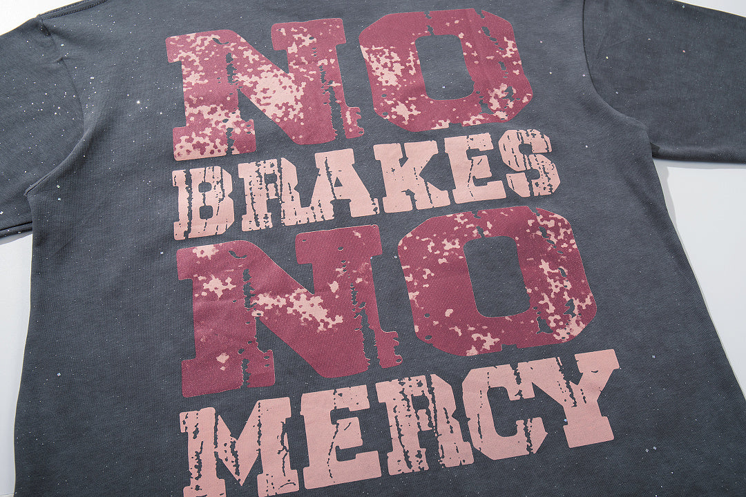 BKYS Distressed Rhinestone Portrait Graphic Oversized Street Tee