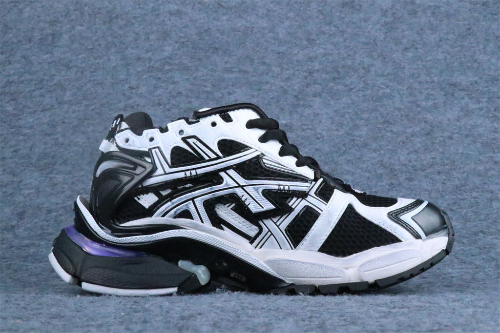 Custom Balenciaga Runner Sneaker LED 'Black White'