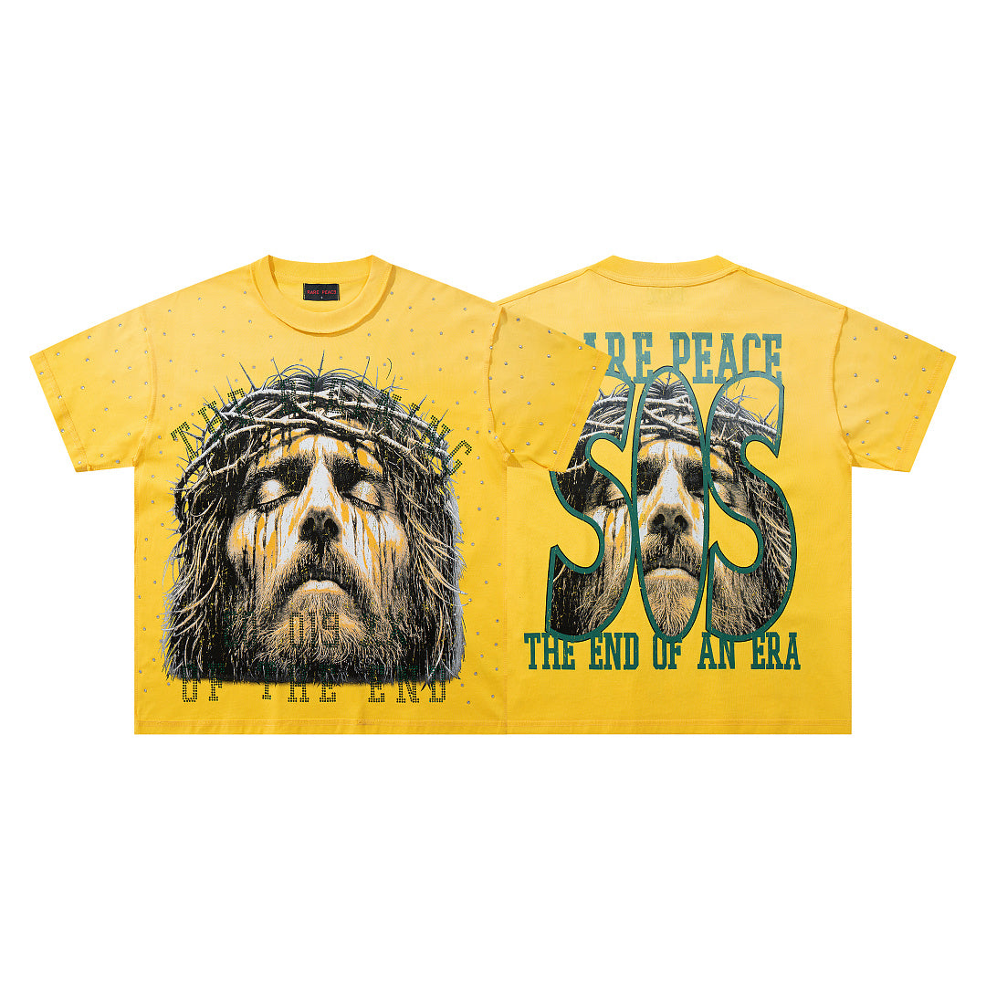 Rare Peace Rare Calm Vintage West Coast Rhinestone Graphic Tee