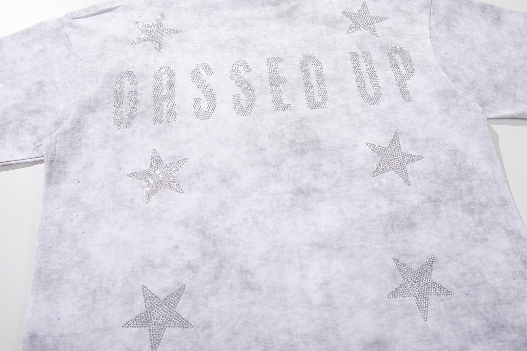 BKYS Vintage Star Rhinestone Portrait Streetwear Oversized Tee