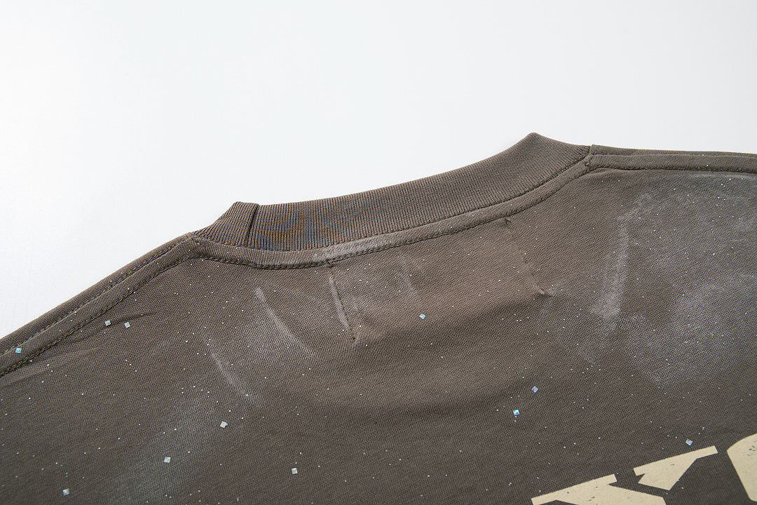 BKYS Washed Portrait Rhinestone Graphic Boxy Streetwear Tee