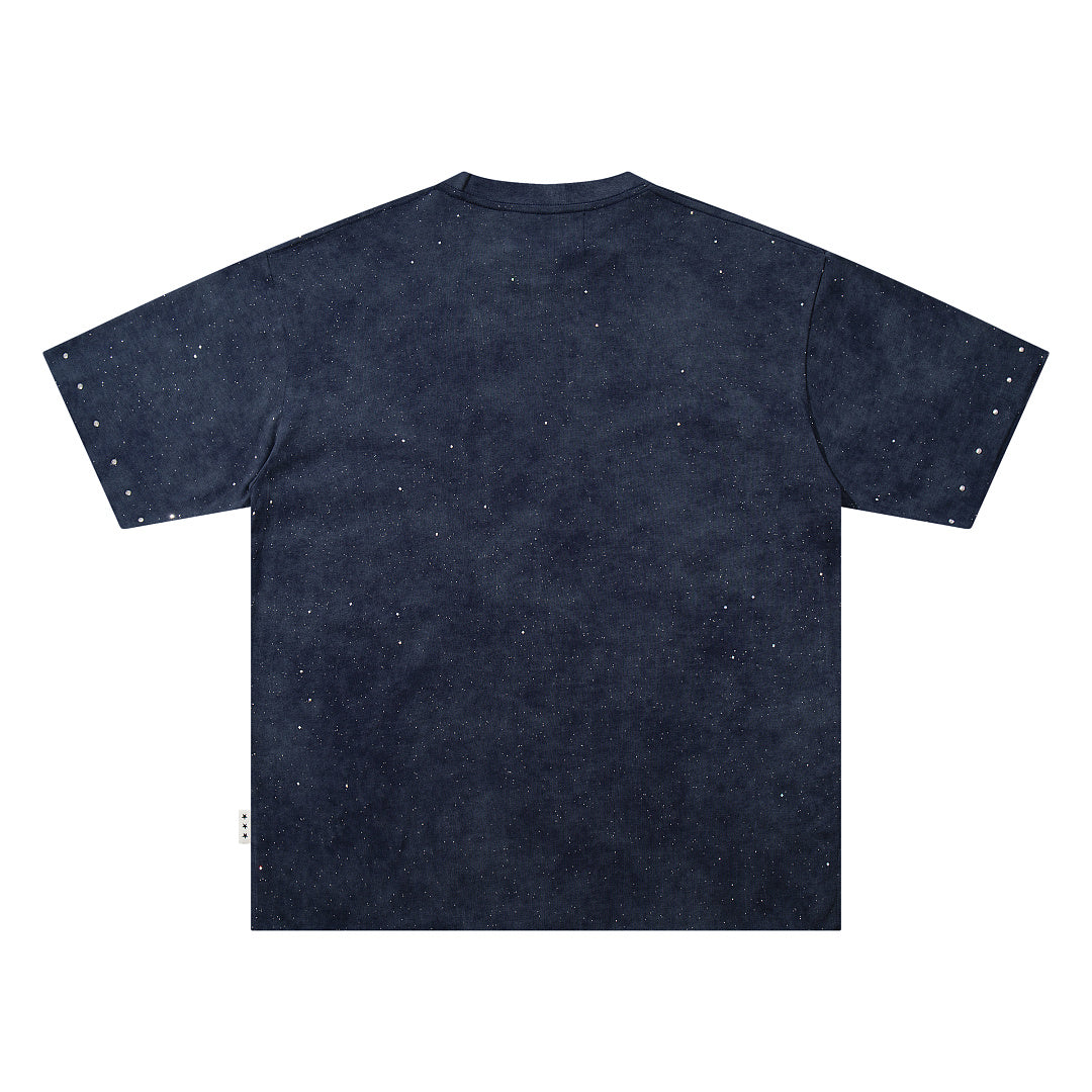 BKYS Urban Vintage Portrait Bling Graphic Oversized Tee