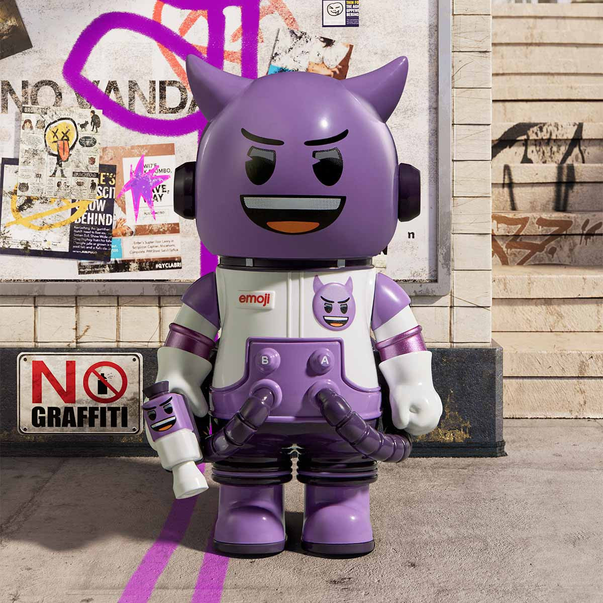 MEGA SPACE MOLLY 100% × emoji™ Series