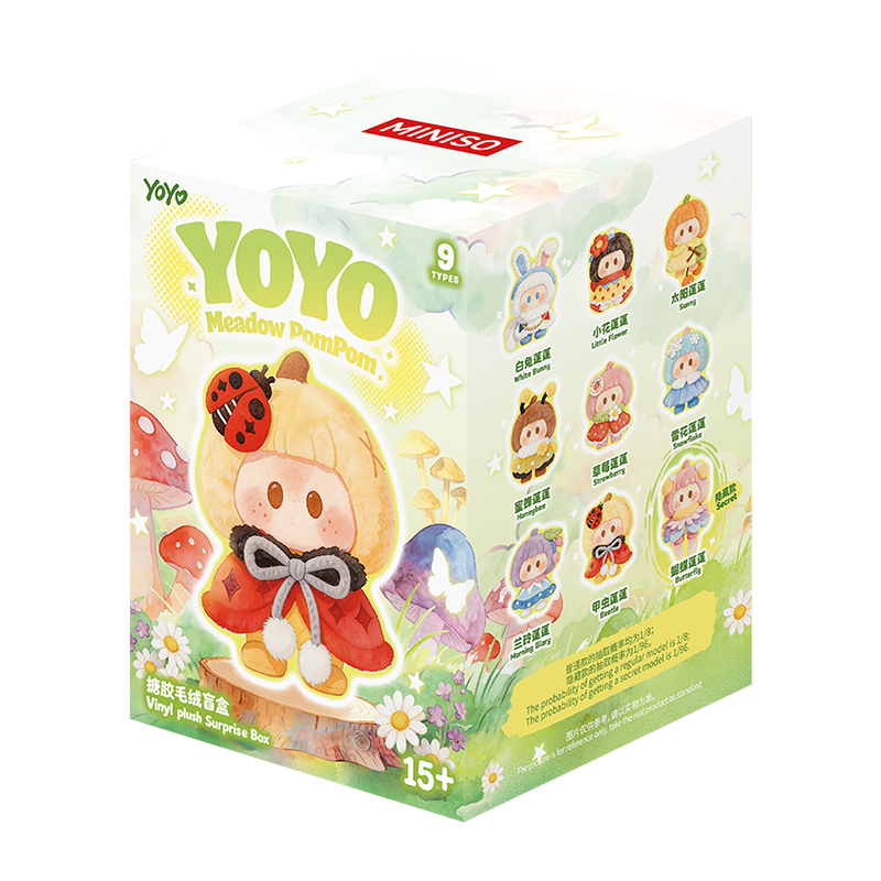 Spot MINISO MINISO YOYO Cute Crooked Head Series Iconbox Handmade Blind Box Right Right Sauce