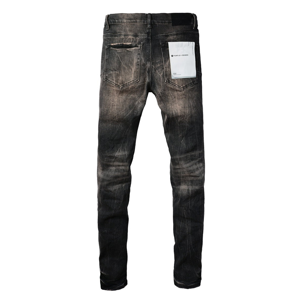 Purple Jeans Mens Jeans Man Jeans Pants Designer Black Skinny Stickers Light Wash Ripped Motorcycle 9057