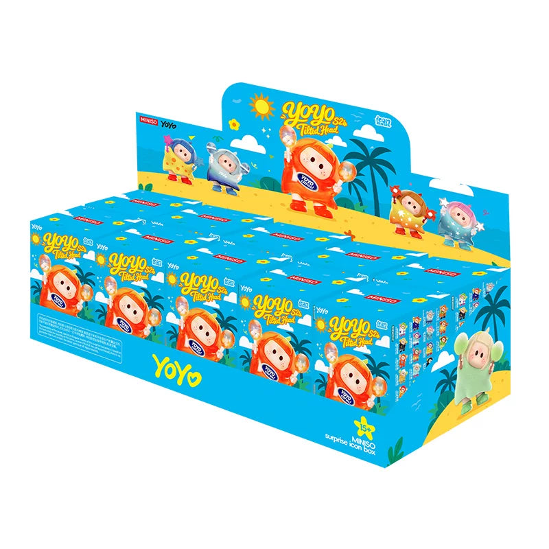 Spot MINISO MINISO YOYO Cute Crooked Head Series Iconbox Handmade Blind Box Right Right Sauce