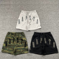 Trapstar Plush Casual Embroidered Shorts Grey