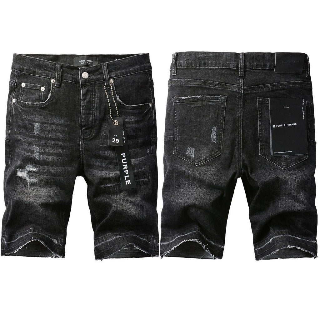 Purple Jeans Black Jean Shorts 5083 with a Sleek and Modern Design for Summer