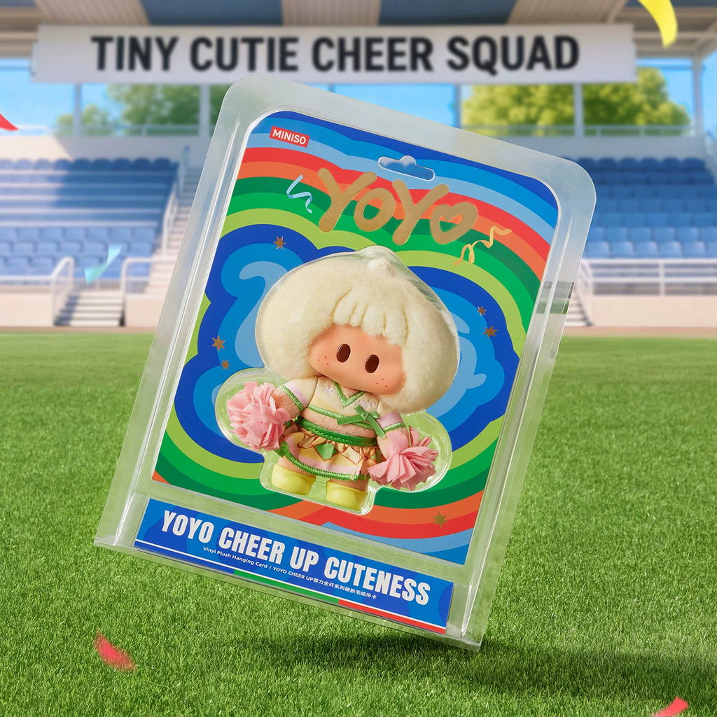 MINISO YOYO CHEER UP Cute Power Fully Open Series Vinyl Plush Hanging Card Pendant Gift