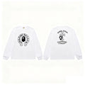 BAPE x Chrome Hearts Style Horseshoe & Cross Long-Sleeve Tee - White