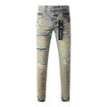 Purple Jeans Stylish Black Distressed Jeans 9071 with Trendy Ripped Details