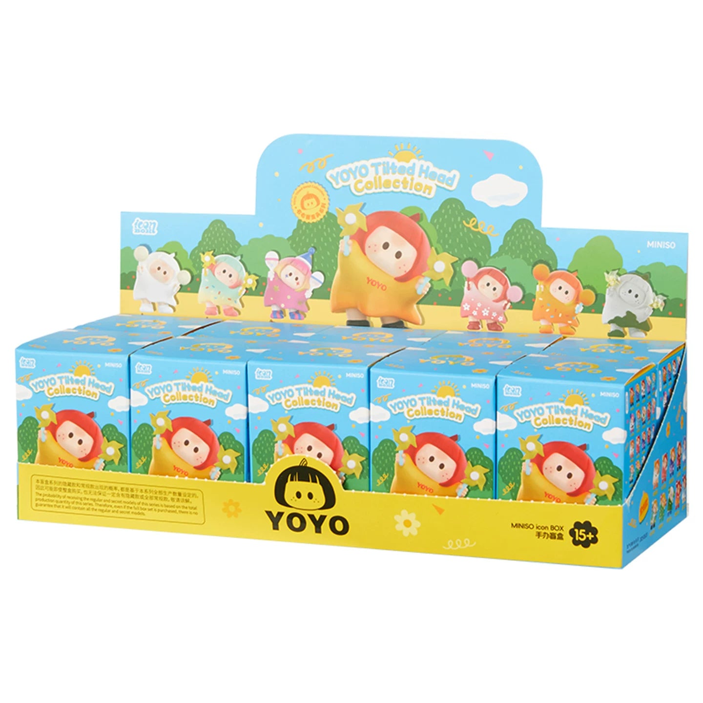 Spot MINISO MINISO YOYO Cute Crooked Head Series Iconbox Handmade Blind Box Right Right Sauce