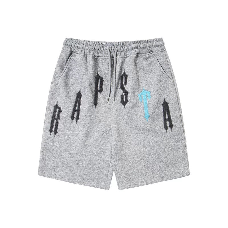 Trapstar Color Contrast Embroidered Shorts Grey