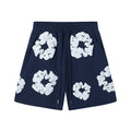 Denim Tears Couple Foam Print Shorts navy blue
