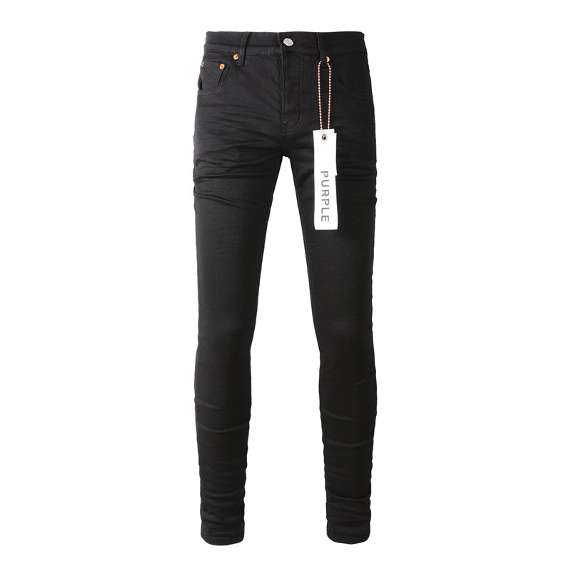 Purple Jeans Mens Black Distressed Jeans Ripped Knees Nwt Street Style Fashion 9023