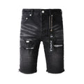 Purple Black Jean Shorts 5001 with Classic Style and Comfortable Fit