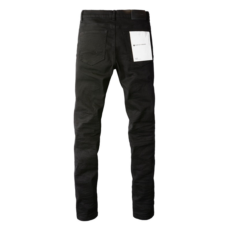 Purple Jeans Mens Black Distressed Jeans Ripped Knees Nwt Street Style Fashion 9023