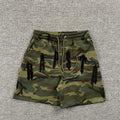 Trapstar Towel Embroidered Letter Shorts Green camouflage