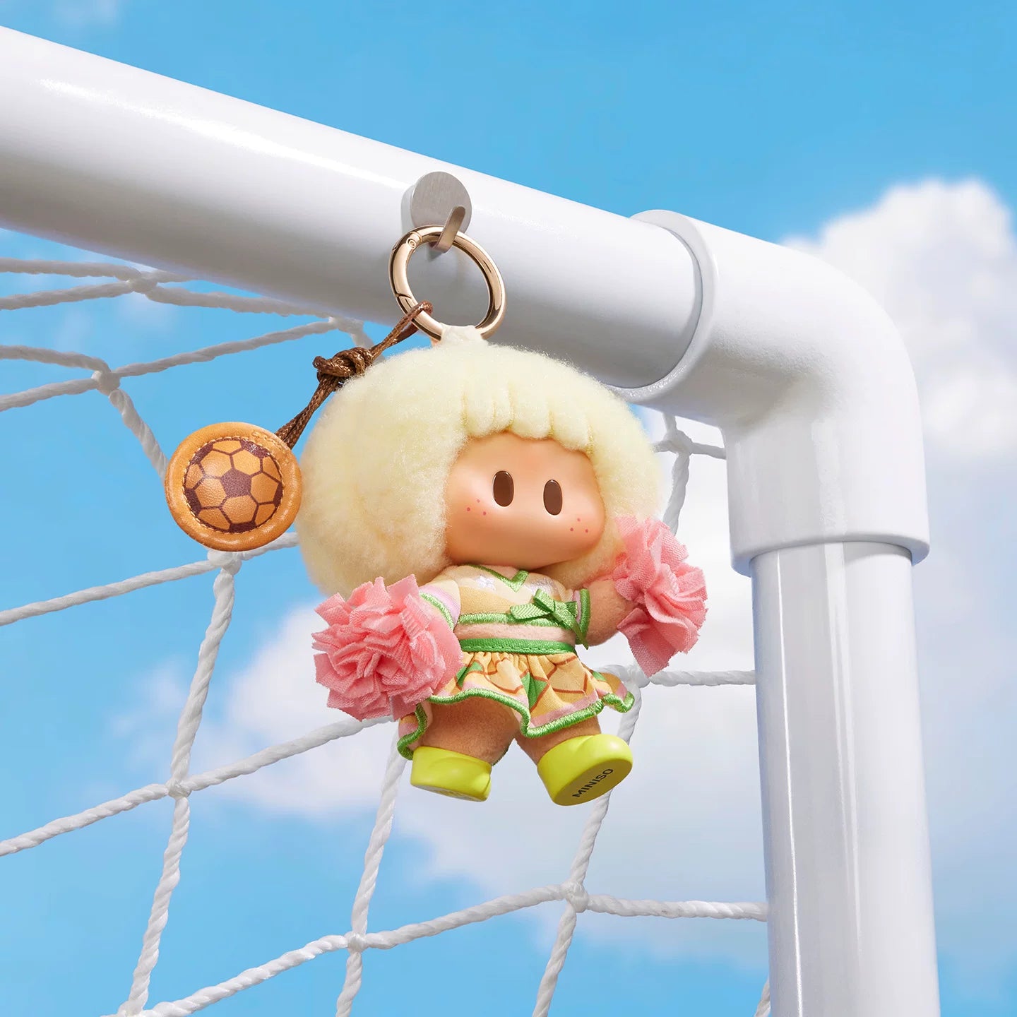 MINISO YOYO CHEER UP Cute Power Fully Open Series Vinyl Plush Hanging Card Pendant Gift