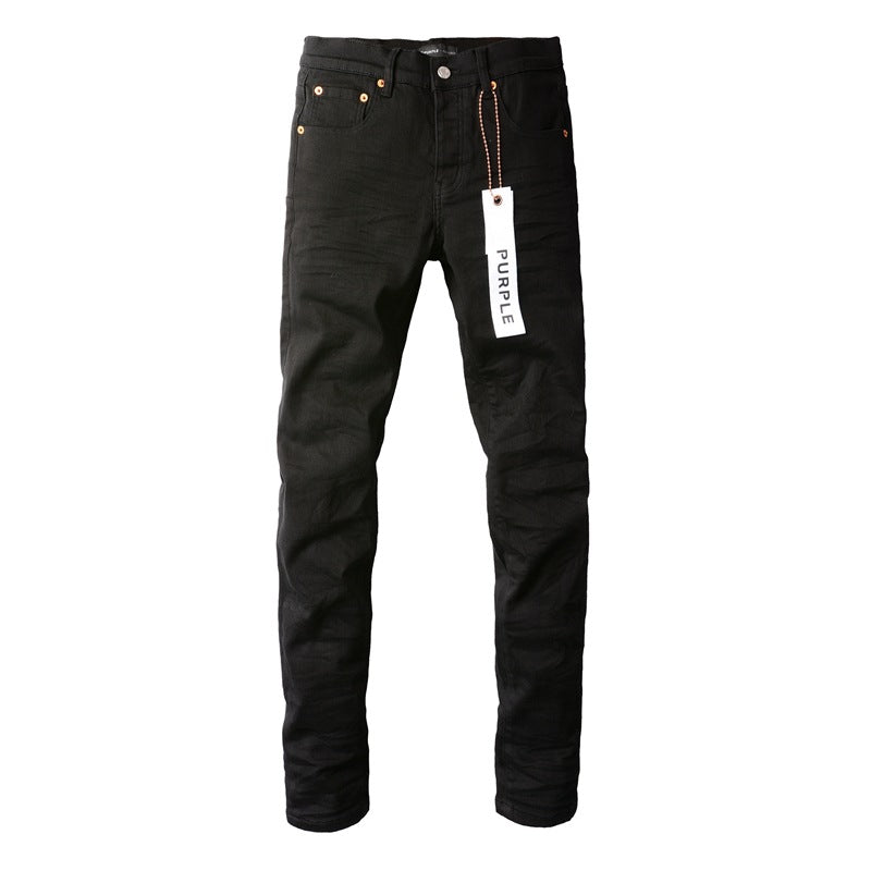 Purple Jeans Mens Black Distressed Jeans Ripped Knees Nwt Street Style Fashion 9023